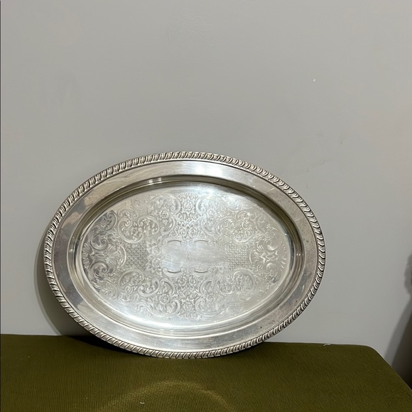 Leonard Silver Oval Plate - Picture 1 of 9